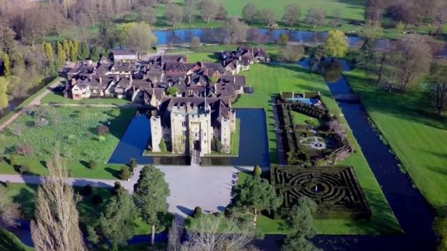 Hever Castle Aerial Drone Video