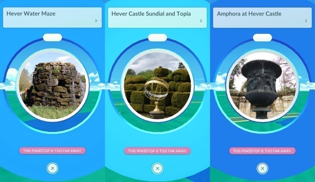 Pokémon go at Hever Castle