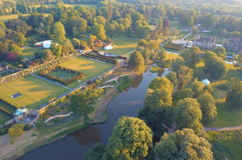 Aerial Hever Castle Gardens Reopen