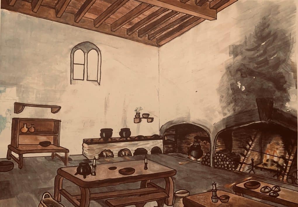 What the Inner Hall may have looked like as a kitchen - credit Dr Owen Emmerson