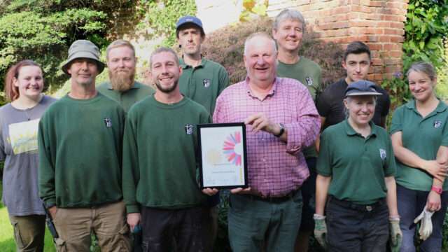 Hever Castle Gardeners with their South and South East In Bloom 2023 award